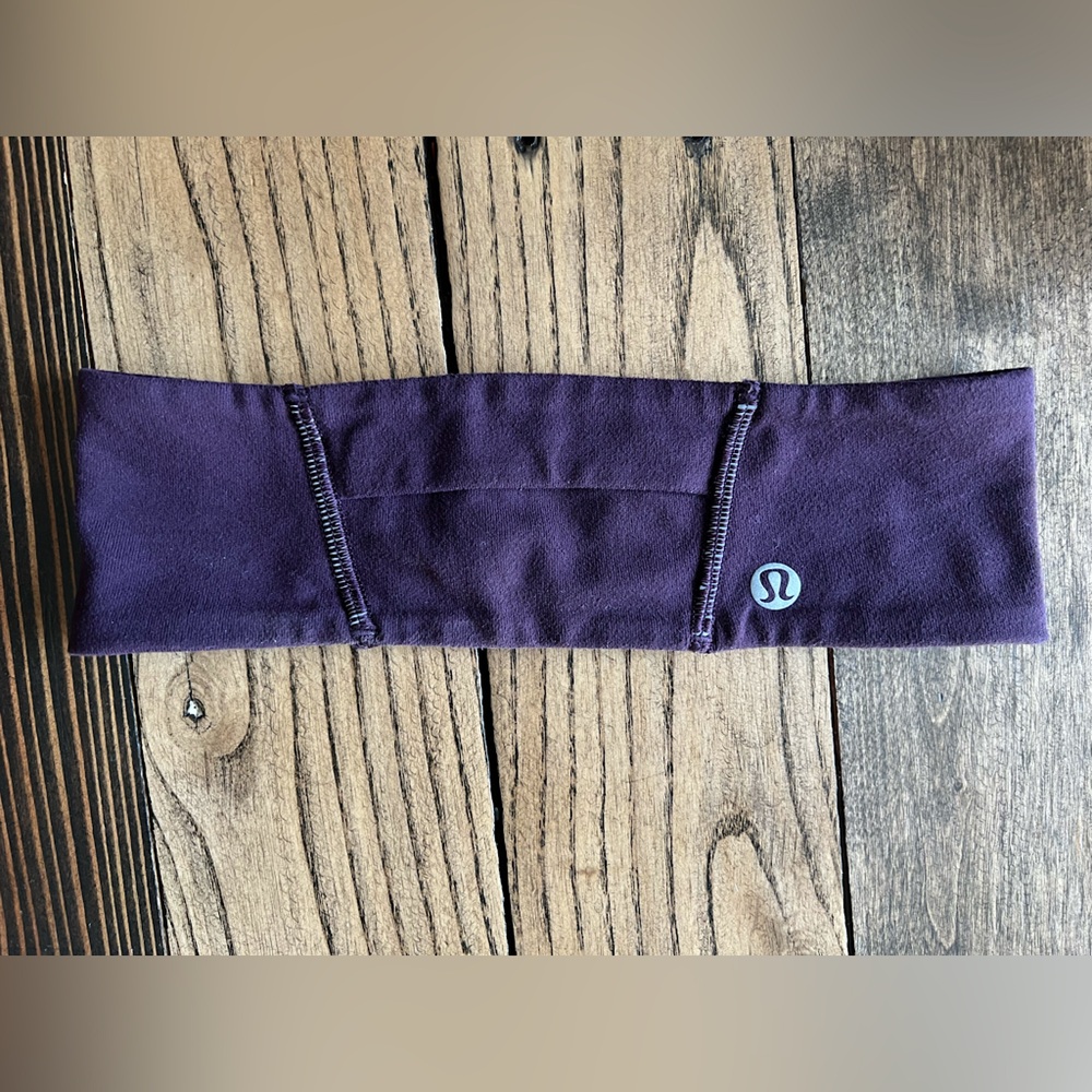 LULULEMON • purple headband ponytail holder running activewear bundle add-on Y2K